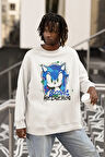 Sonic The Hedgehog Baskılı Unisex Oversize Çizgi Film Sweatshirt