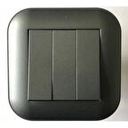 Ovivo Loft Füme Üçlü Anahtar