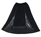 KADIN BELİ LASTİKLİ DERİ DETAYLI TAŞLI PENYE ETEK