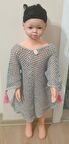 Gri 5-6 Yaş Örgü Pareo