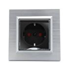 Ovivo Quantum Gümüş Çocuk Korumalı Topraklı Priz