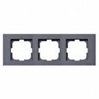 Ovivo Grano Metalik Füme Üçlü Çerçeve