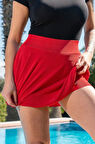 Maison La Femme Kadın Kırmızı Buzzy Kumaş Spor Şort Etek