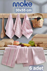  Pamela 6'lı 30x55 cm el & yüz havlu seti ve mutfak havlusu