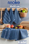  Pamela 6'lı 30x55 cm el & yüz havlu seti ve mutfak havlusu