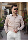 Süper Slim Fit (Dar Kalıp ) Gizli Düğmeli Pamuk Saten Gömlek
