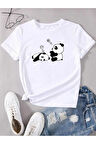 malkoçbey sevimli pandalar baskılı t-şhirt