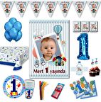 1 Yaş Doğum Günü Süsü Tam Dolu Set Kişiye Özel Bir Yaş Parti Süsleri