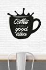 1 Parça Kahve Temalı Motive Duvar Yazısı