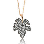 925 Ayar Gümüş Çınar Yaprağı Kadın Gümüş Kolye