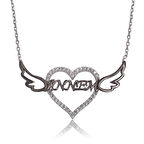 925 Ayar Gümüş Annem Yazılı Kalp Kadın Gümüş Kolye