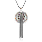 925 Ayar Gümüş Renkli Taşlı Kadın Gümüş Kolye