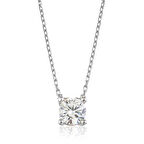 925 Ayar Gümüş Tek Taş Kadın Gümüş Kolye