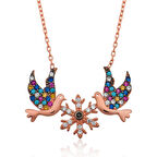 925 Ayar Gümüş Aşk Kuşları Kadın Gümüş Kolye