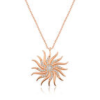 925 Ayar Gümüş Rüzgar Gülü Kadın Gümüş Kolye