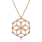 925 Ayar Gümüş Yaşam Çiçeği Kadın Gümüş Kolye