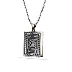 925 Ayar Gümüş Kare İçi Açılabilen Muskalık Gümüş Kolye