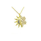 925 Ayar Gümüş Güneş Kartanesi Kadın Gümüş Kolye