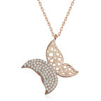 925 Ayar Gümüş Kelebek Kadın Gümüş Kolye