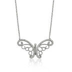 925 Ayar Gümüş Kelebek Kadın Kolye