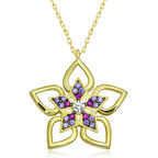 ​Gümüş Gold Çiçek Kadın Kolye