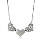 Gümüş 3 Kalpli Kolye