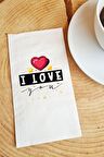 Sunum Peçetesi I love you yazılı kağıt peçete