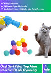 Özel Seri Peluş Top Atan İnteraktif Kedi Oyuncağı Stres Atma Tabancası Tabanca+30 Peluş Top