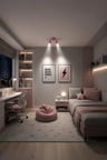 Spoty 2'Li Pembe Renkli BEYAZ IŞIK Modern Tasarım Salon - Mutfak - Banyo Spot Sıralı Avize