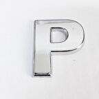 P Harfi Villa Tipi Krom Yapışkanlı 9 Cm Harf