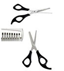 Berber Kuaför Ara Makası Paslanmaz Çelik Plastik Saplı Ara Makas