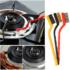 3 Lü Detay Temizlik Fırça Seti Araba -Mutfak Ocak - Fayans Temizlik Fırça (Bakır- Demir- Plastik)