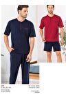 3lü Pijama Takımı Çeyizlik Kutulu 5370 (Bordo)