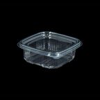 Kullan At Plastik Kilitli Şeffaf Düz Kapaklı Gıda Sakalam Kabı Sızdırmaz Kap - 250 cc - 50 Adet