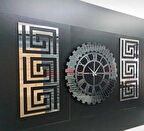 Dekoratif Modern Duvar saati Gümüş Ayna 50 cm tablolu model