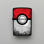 Pokemon Poke Topu Benzinli Siyah Çakmak - Hediyelik