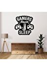 Gamers Never Sleep Yazılı 35x50 Duvar Tablo