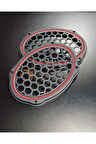 KIRMIZI Neon Işıklı 6x9 Oval Hoparlör ve Midrange Kapağı 1takım (2adet)