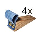 Barış Dizayn Premium Mavi Jean Kot Kapı altlığı kapı stoperi stopper kapı durdurucu (4lü paket)