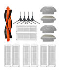 Xiaomi Mop Pro STYJ02YM (Siyah) Uyumlu Yedek Fırça Hepa Filtre Mop Seti-17 Parça
