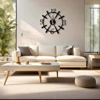 Çizgili Rakamli Dekoratif Duvar Saat