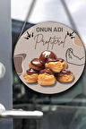 Profiterol Salonu Duvar, Kapı, Tek Taraflı Askılı Pano Karşılama Tabelası, Profiterol Dükkan Süsü