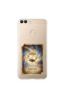 Huawei P Smart 2018 ile Uyumlu Burç Kartları Balık Tasarımlı Şeffaf Silikon Kılıf