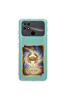 POCO C40 ile Uyumlu Burç Kartları Yangeç Tasarımlı Şeffaf Silikon Kılıf