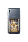 Samsung Galaxy A10 ile Uyumlu Burç Kartları Koç Tasarımlı Şeffaf Silikon Kılıf