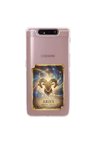 Samsung Galaxy A90 ile Uyumlu Burç Kartları Koç Tasarımlı Şeffaf Silikon Kılıf