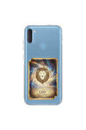 Samsung Galaxy M11 ile Uyumlu Burç Kartları Aslan Tasarımlı Şeffaf Silikon Kılıf