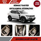  2024-2026 model Renault Duster Uyumlu Orta Konsol Düzenleyici manuel el frenlı araclara uyumlu