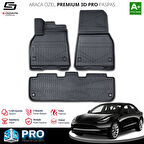 S-Dizayn Tesla Model Y 3D Pro Havuzlu Paspas 2020 Üzeri A+ Kalite