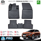 S-Dizayn Peugeot 3008 3D Pro Havuzlu Paspas 2016-2023 A+ Kalite